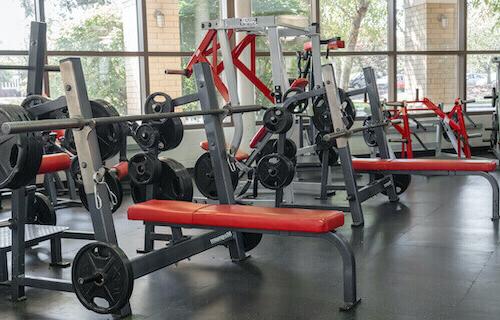 Weight room in the Shannon Center